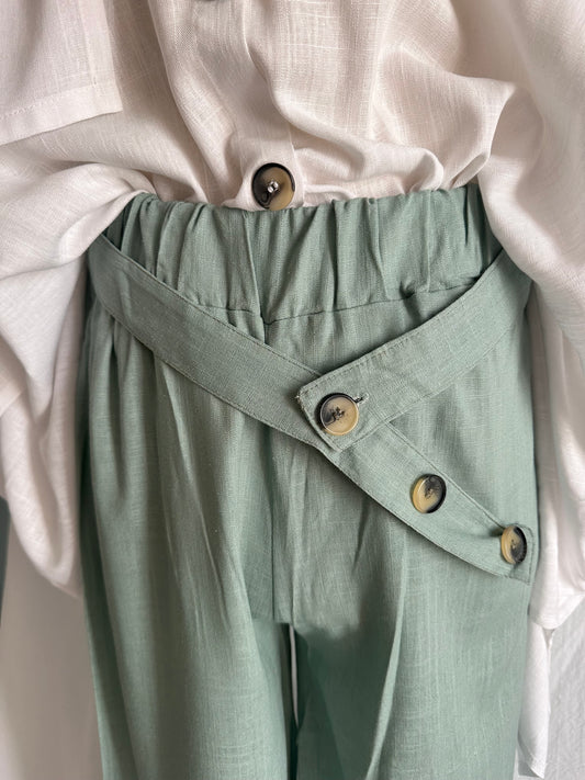 Linen cross pants